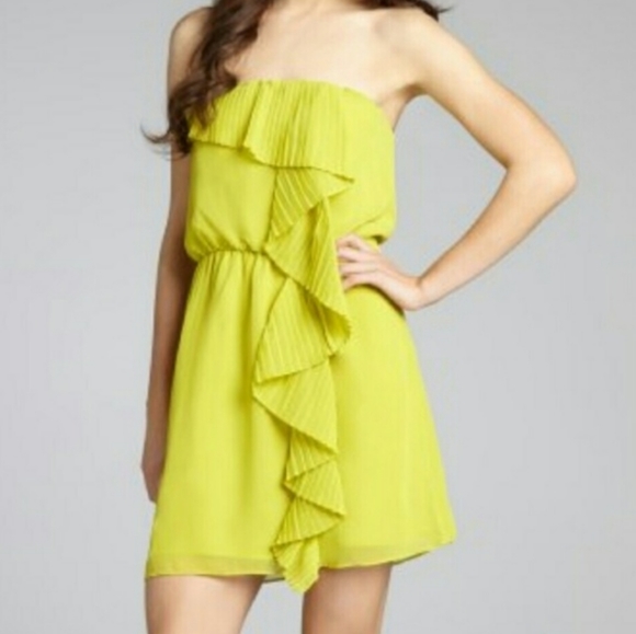 BCBGeneration Pear Strapless Ruffle Dress XS - Picture 1 of 7